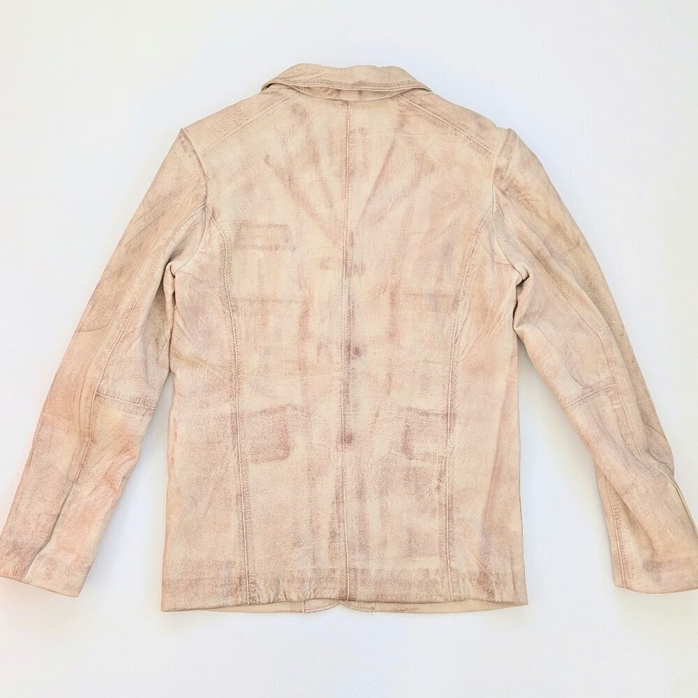 Vintage Men's Weathered Western Leather Blazer Large - Picture 3 of 13